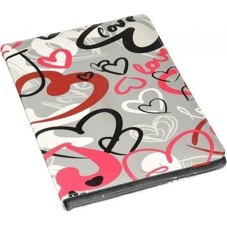 FUNDA E-VITTA STAND CRAZY HEARTS PARA TABLETS DE 9/ 10.1"