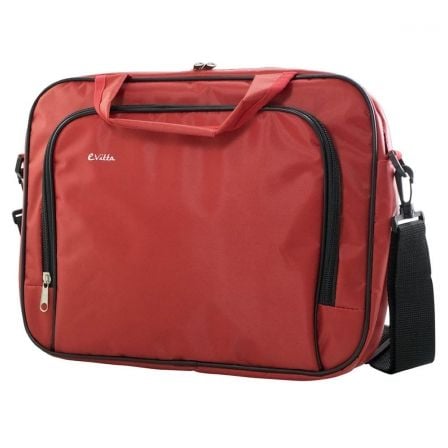 MALETIN E-VITTA ESSENTIALS ROJO - PARA PORTATILES 15.4"-16"/39.1-40.64CM - 2 COMPARTIMENTOS - BOLSILLO EXTERIOR - INTERIOR ACOLC