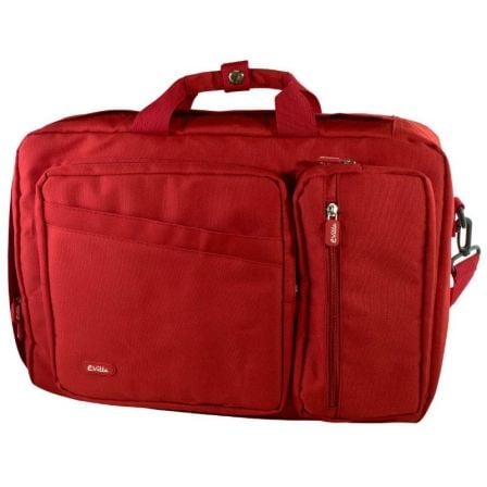 MALETIN E-VITTA VERSATILE ROJO - PARA PORTATILES 15.4"-16"/39.1-40.6CM - INTERIOR ACOLCHADO - CONVERTIBLE MOCHILA - CORREA DE HO