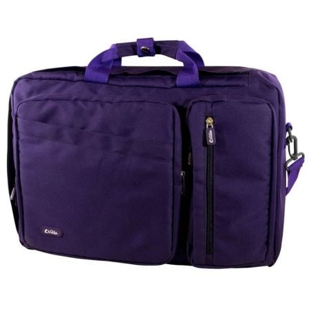 MALETIN E-VITTA VERSATILE PURPLE - PARA PORTATILES HASTA 16"/40.6CM - INTERIOR REFORZADO - 2*COMPARTIMENTOS / 2*BOLSILLOS INT /