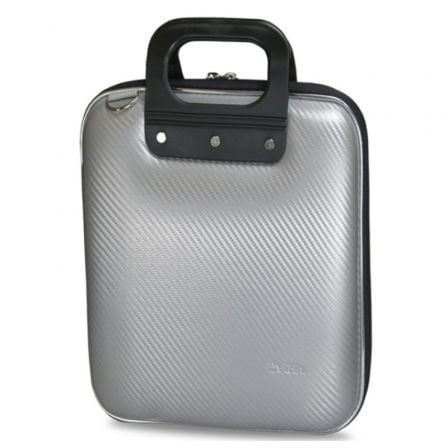 MALETIN E-VITTA BAG CARBON PARA PORTATILES HASTA 12.5"/ RIGIDO/ PLATA