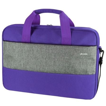 MALETIN E-VITTA MASTER PURPLE - PARA PORTATILES HASTA 15.4"-16"/ 39.1-40.6 CM - INTERIOR ACOLCHADO - BOLSILLO EXTERIOR - CORREA