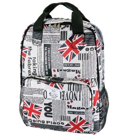 MOCHILA E-VITTA STYLE ENGLAND -PARA PORTATILES HASTA 15,4"-16"/39.11-40.64CM - INTERIOR ACOLCHADO - 2 COMPARTIMENTOS/2 BOLSILLOS