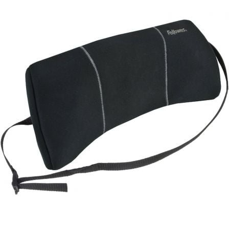 COJIN LUMBAR PORTATIL - CORREA AJUSTABLE - FUNDA LAVABLE - NEGRO | Mobiliario