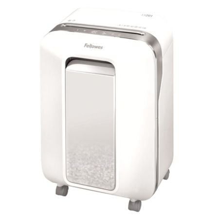 DESTRUCTORA FELLOWES LX201 BLANCA - CORTE EN PARTICULAS 2*12MM - PAPELERA CAPACIDAD 22L - SEGURIDAD P-5 - DESTRUYE GRAPAS/T.CRED