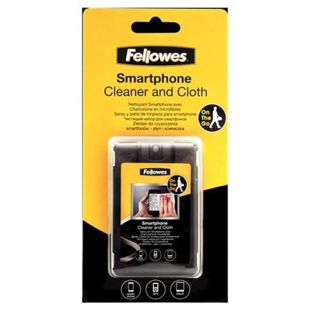 KIT LIMPIADOR DE SMARTPHONE FELLOWES 9910601 PARA PANTALLAS/ GAMUZA MICROFIBRA + SPRAY 20ML