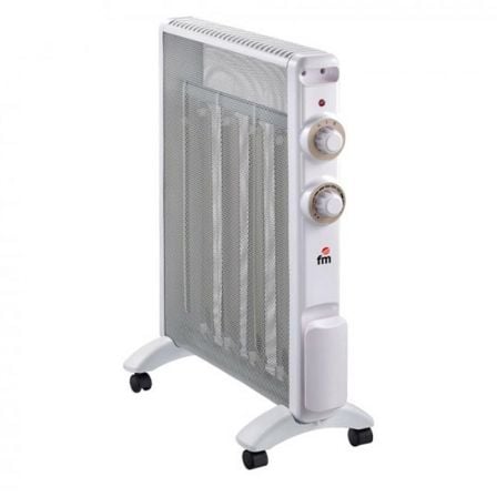 RADIADOR DE MICA FM RS-20 - 2000W - 2 POTENCIAS - CALOR POR RADIACION Y CONVECCION - PLENO RENDIMIENTO EN 1 MINUTO - DISENO SLIM