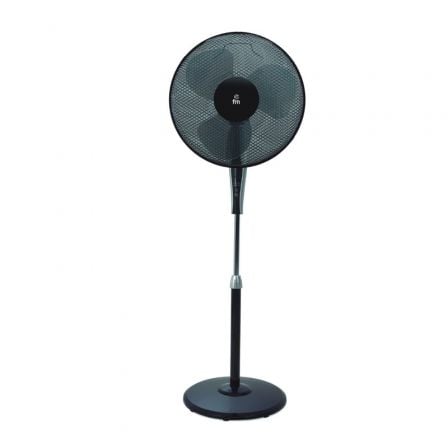 VENTILADOR DE PIE FM P-40/ 55W/ 3 ASPAS 40CM/ 3 VELOCIDADES/ NEGRO