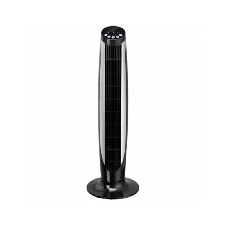 VENTILADOR DE TORRE FM VTR NEGRO - 45W - 3 NIVELES POTENCIA -  TEMPORIZADOR 8H - MANDO A DISTANCIA - 91CM DE ALTURA