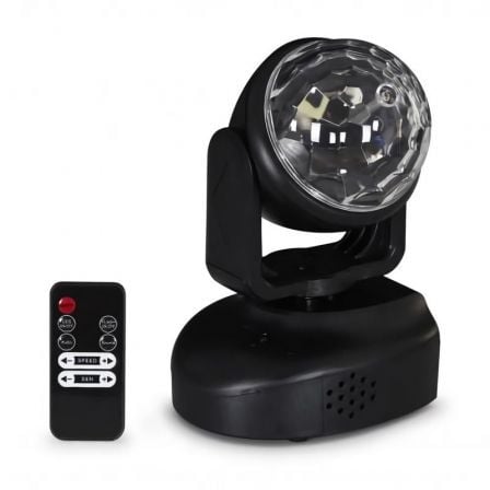 CABEZA MOVIL LED CON 6 LEDES RGB FONESTAR MOV-18L - MODO AUTOMATICO Y ACTIVACION POR SONIDO - MANDO A DISTANCIA