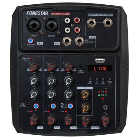 MESA DE MEZCLAS FONESTAR MIX-4LIVE