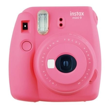 CAMARA INSTANTANEA FUJIFILM INSTAX MINI 9 ROSA - FLASH Y ENFOQUE AUTOMATICOS - DIAL AJUSTE BRILLO - LENTE FUJINON - BATERIA 2XAA