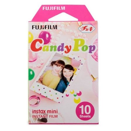 PAPEL FOTOGRAFICO FUJIFILM INSTAX MINI FILM CANDY POP - 10 HOJAS - COMPATIBILIDAD SEGUN ESPECIFICACIONES