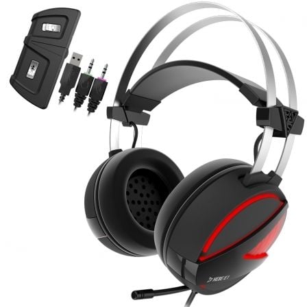 AURICULARES GAMING GAMDIAS HEBE E1 RGB - DRIVERS 40MM - MICROFONO  - ILUMINACION RGB - USB + JACK 3.5MM