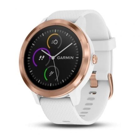 SMARTWATCH GARMIN VIVOACTIVE 3/ NOTIFICACIONES/ FRECUENCIA CARDIACA/ GPS/ ORO ROSA Y BLANCO