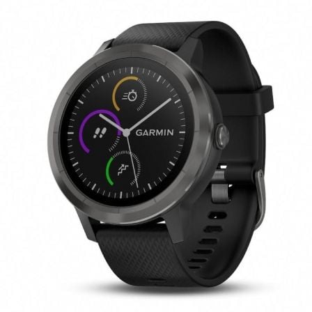 RELOJ DEPORTIVO CON GPS GARMIN VIVOACTIVE 3 NEGRO CON CORREA SILICONA - BT - CONTACTLESS GARMIN PAY - MULTISPORT - FRECUENCIA CA