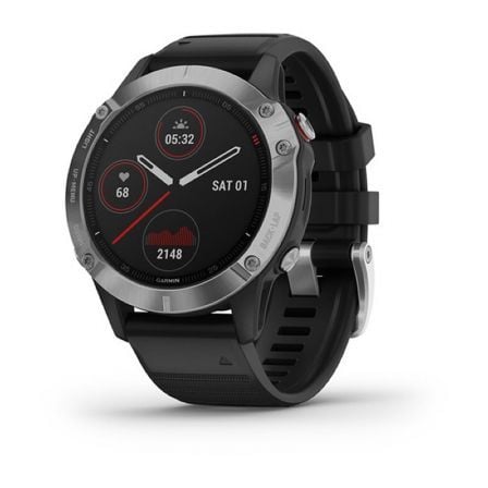 SMARTWATCH GARMIN FENIX 6/ NOTIFICACIONES/ FRECUENCIA CARDIACA/ GPS/ PLATA Y NEGRO