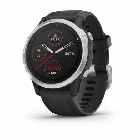 SMARTWATCH GARMIN FENIX 6S/ NOTIFICACIONES/ FRECUENCIA CARDIACA/ GPS/ PLATA Y NEGRO