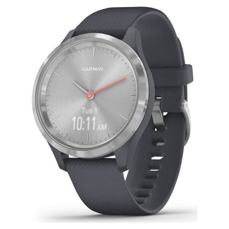 SMARTWATCH GARMIN VIVOMOVE 3S/ NOTIFICACIONES/ FRECUENCIA CARDIACA/ GPS/ PLATA