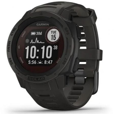 SMARTWATCH GARMIN INSTINCT SOLAR/ NOTIFICACIONES/ FRECUENCIA CARDIACA/ GPS/ GRAFITO