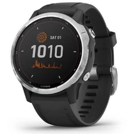 SMARTWATCH GARMIN FENIX 6S SOLAR/ NOTIFICACIONES/ FRECUENCIA CARDIACA/ GPS/ PLATA Y NEGRO