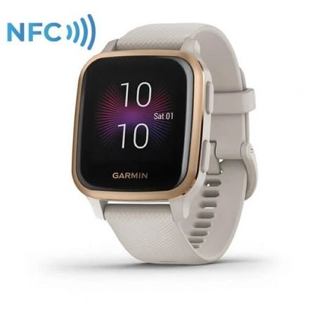 SMARTWATCH GARMIN VENU SQ MUSIC EDITION/ NOTIFICACIONES/ FRECUENCIA CARDIACA/ GPS/ ORO ROSA