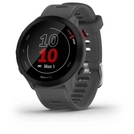 SMARTWATCH GARMIN FORERUNNER 55/ NOTIFICACIONES/ FRECUENCIA CARDIACA/ GPS/ GRIS