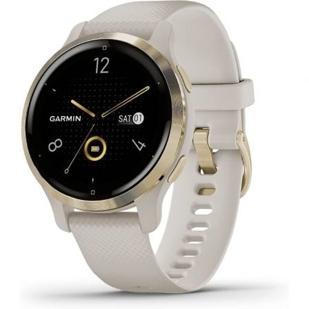 SMARTWATCH GARMIN VENU 2S NOTIFICACIONES/ FRECUENCIA CARDIACA/ GPS/ ORO Y BEIGE