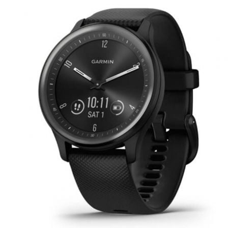 SMARTWATCH GARMIN VIVOMOVE SPORT/ NOTIFICACIONES/ FRECUENCIA CARDIACA/ GPS/ NEGRO PIZARRA