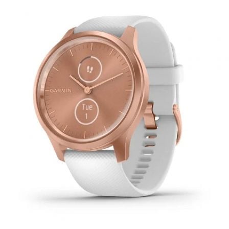 SMARTWATCH GARMIN VIVOMOVE STYLE NOTIFICACIONES/ FRECUENCIA CARDIACA/ GPS/ ORO ROSA Y BLANCO