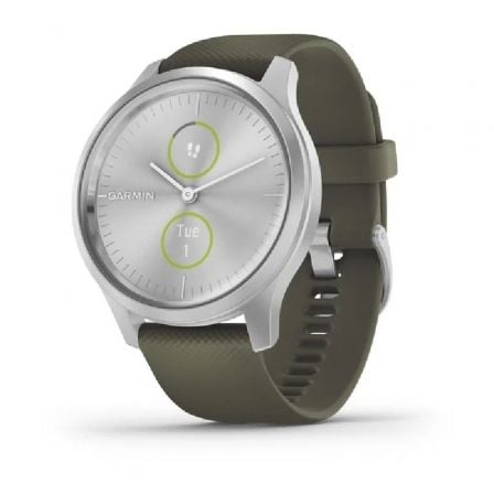 SMARTWATCH GARMIN VIVOMOVE STYLE NOTIFICACIONES/ FRECUENCIA CARDIACA/ GPS/ PLATA Y VERDE