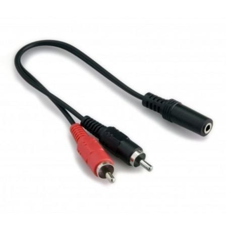 ADAPTADOR ESTEREO GEBL EL44 JACK 3.5MM HEMBRA A 2*RCA MACHO - 0.2 METROS