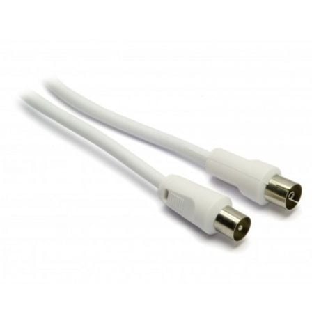 CABLE DE ANTENA GEBL AN201 - 75 OHM - CONECTORES MACHO-HEMBRA - 1.5 METROS - COLOR BLANCO - BULK