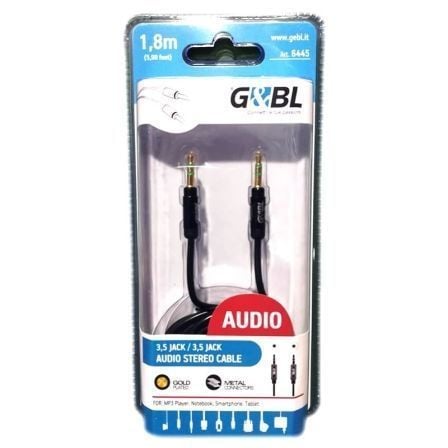 CABLE AUDIO GEBL ITCSJJG18 - 2*JACK 3.5 MACHO - 1.8M - BLACK