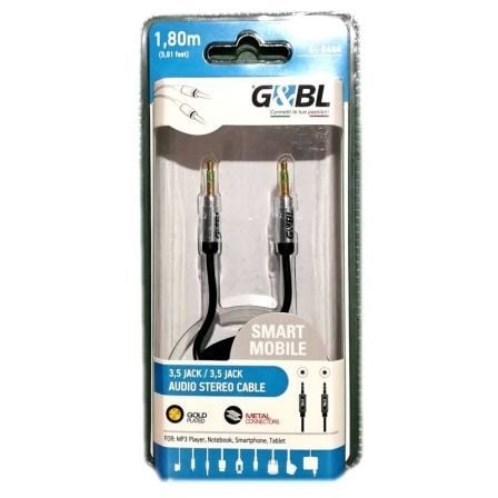 CABLE AUDIO GEBL ITCSJJS18 - 2*JACK 3.5 MACHO - 1.8M - SILVER