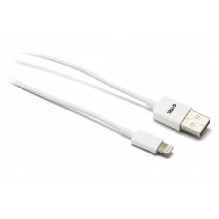 CABLE USB MACHO-LIGHTNING MACHO GEBL PLUSBCHLTW - CARGA Y SINCRONIZACION - 1 METRO - BLANCO