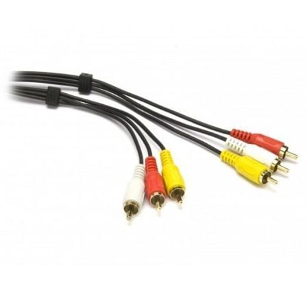 CABLE DE AUDIO VIDEO GEBL VLT915 - 3*RCA MACHO A 3*RCA MACHO - CONECTORES DORADOS - 1.5 METROS | Euroconector - antena tv