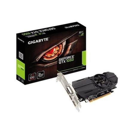 TARJETA GRAFICA GIGABYTE GEFORCE GTX 1050 OC LP 2G - 1392/1506 MHZ OC MODE - 2GB GDDR5 - PCIE X16 3.0 - 2*HDMI - DISPLAYPORT - C