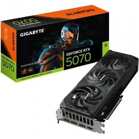 TARJETA GRAFICA GIGABYTE GEFORCE RTX 5070 WINDFORCE OC SFF 12G/ 12GB GDDR7