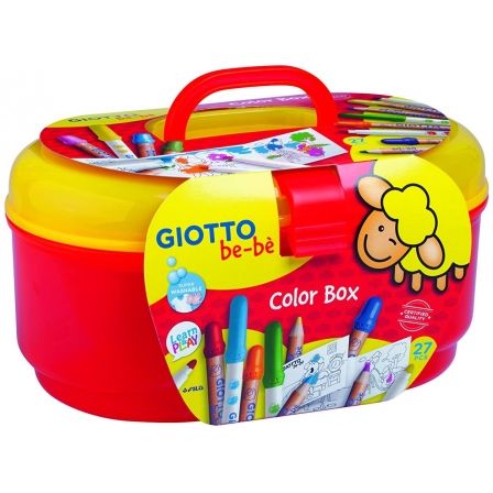 PACK 12 LAPICES Y 12 ROTULADORES DE COLORES CON SACAPUNTAS Y LIBRO PARA COLOREAR GIOTTO BE-BE 465800 | Ceras, lpices y rotuladores