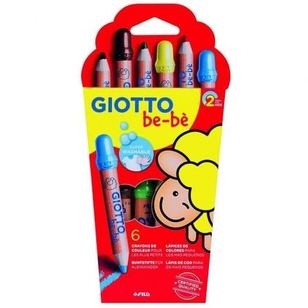 PACK 6 LAPICES DE COLORES CON SACAPUNTAS GIOTTO BE-BE 469600