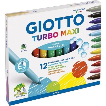 ROTULADORES GIOTTO TURBO MAXI 454000/ 12 UNIDADES/ COLORES SURTIDOS