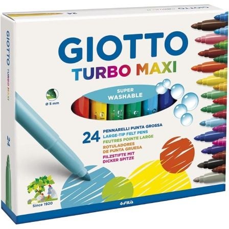 ROTULADORES GIOTTO TURBO MAXI 455000/ 24 UNIDADES/ COLORES SURTIDOS