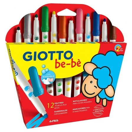 PACK 12 ROTULADORES DE COLORES GIOTTO BE-BE 469900 | Ceras, lpices y rotuladores