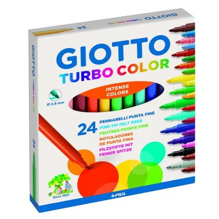 ROTULADORES GIOTTO TURBO COLOR/ 24 UNIDADES