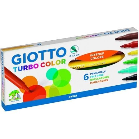 ROTULADORES GIOTTO TURBO COLOR/ 6 UNIDADES