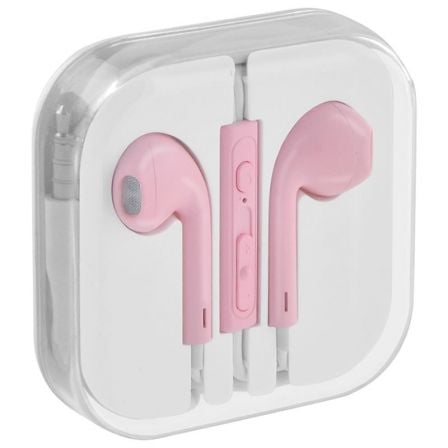 AURICULARES GRAB'N GO GNG-228 ROSA - MICROFONO - CONTROL DE VOLUMEN - CRYSTAL BOX