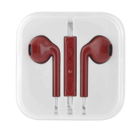 AURICULARES GRAB'N GO GNG-239 ROJO - MICROFONO - CONTROL DE VOLUMEN - CRYSTAL BOX