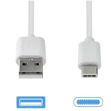 CABLE DE DATOS USB-USB TIPO-C GRAB'N GO GNG-137 BLANCO - 2A - 1M