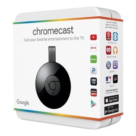 GOOGLE CHROMECAST NEGRO - HDMI - RESOLUCION ESTANDAR 1080P - VELOCIDAD STREAMING 5GHZ